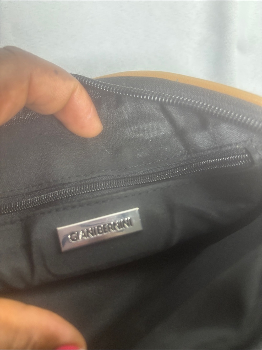 Charles David Tan and Black Men's Toiletry Bag with Interior Zip Pocket